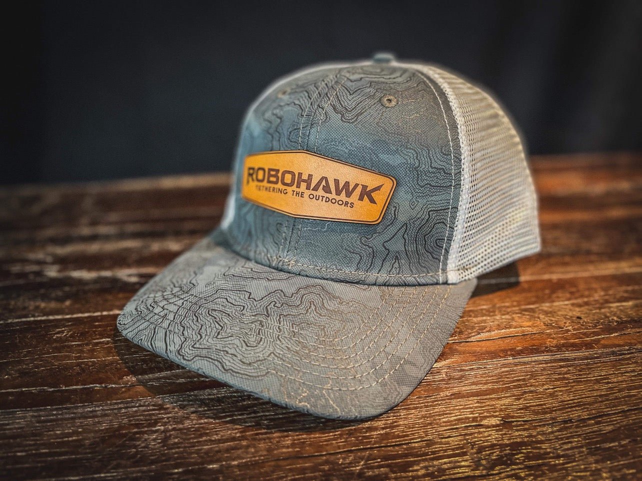 LEATHER PATCH TOPO HAT - Robohawk